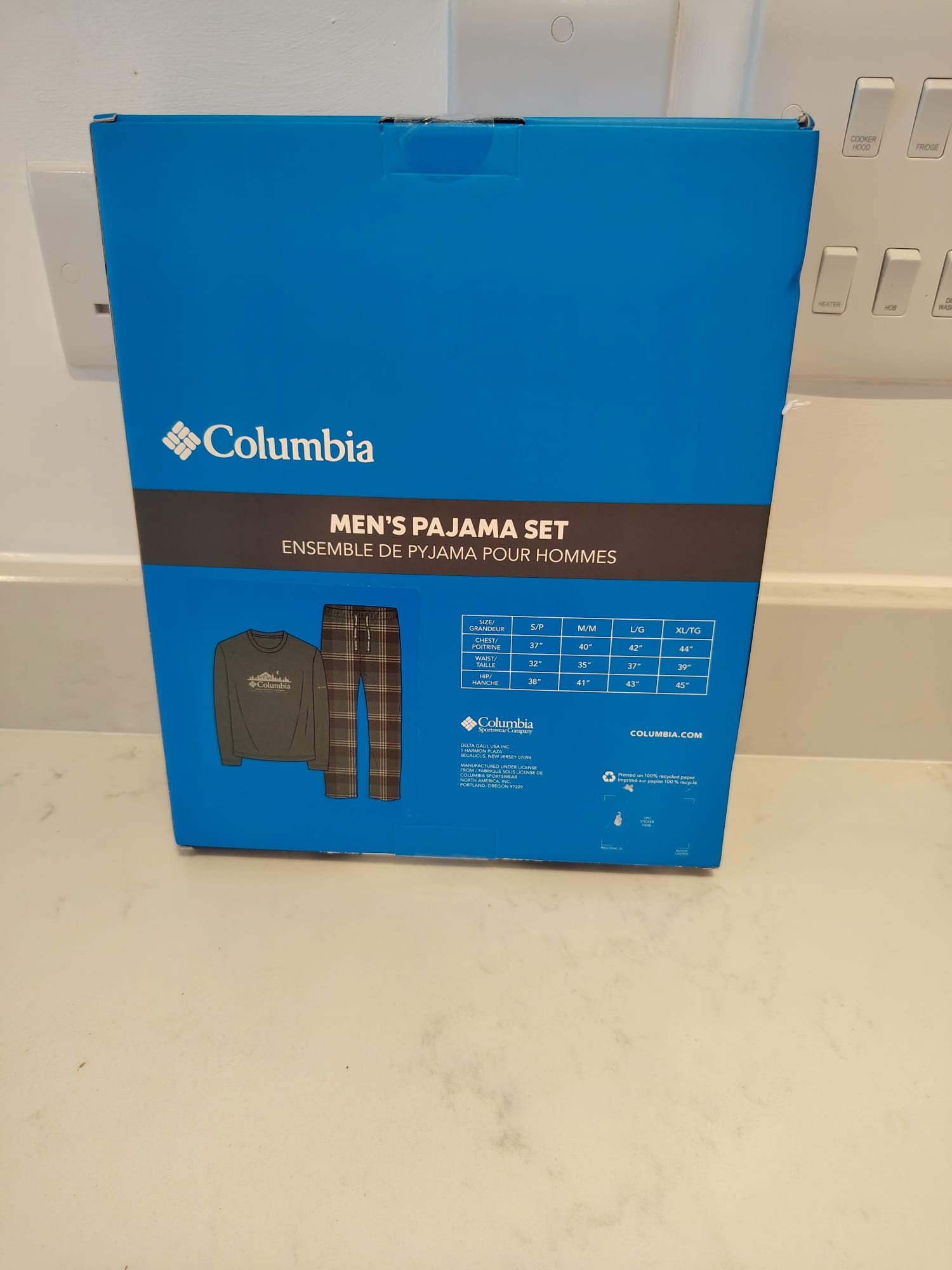 Columbia Men’s Boxed Pyjama Set — M — original detail photograph