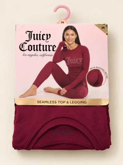 Juicy Couture Seamless Top & Leggings Set — Ruby Storm, M — product photograph