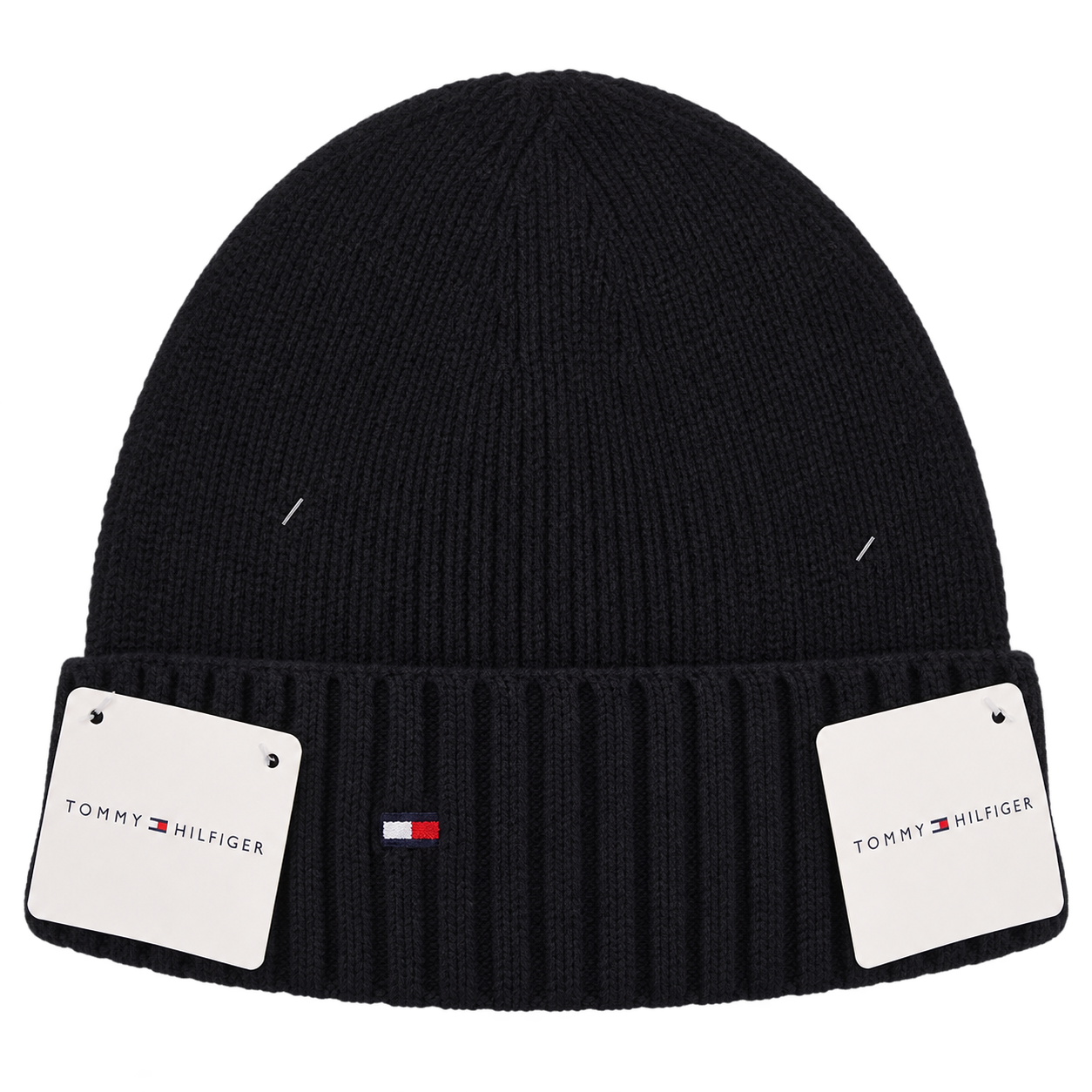 Tommy Hilfiger Ribbed Beanie — Navy, One Size
