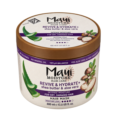 Maui Moisture Revive & Hydrate Shea Butter + Aloe Hair Mask — 400 ml