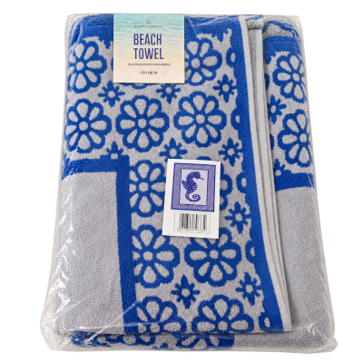 Gaveno Cavailia Beach Towel — Blue/White, 100 × 180 cm