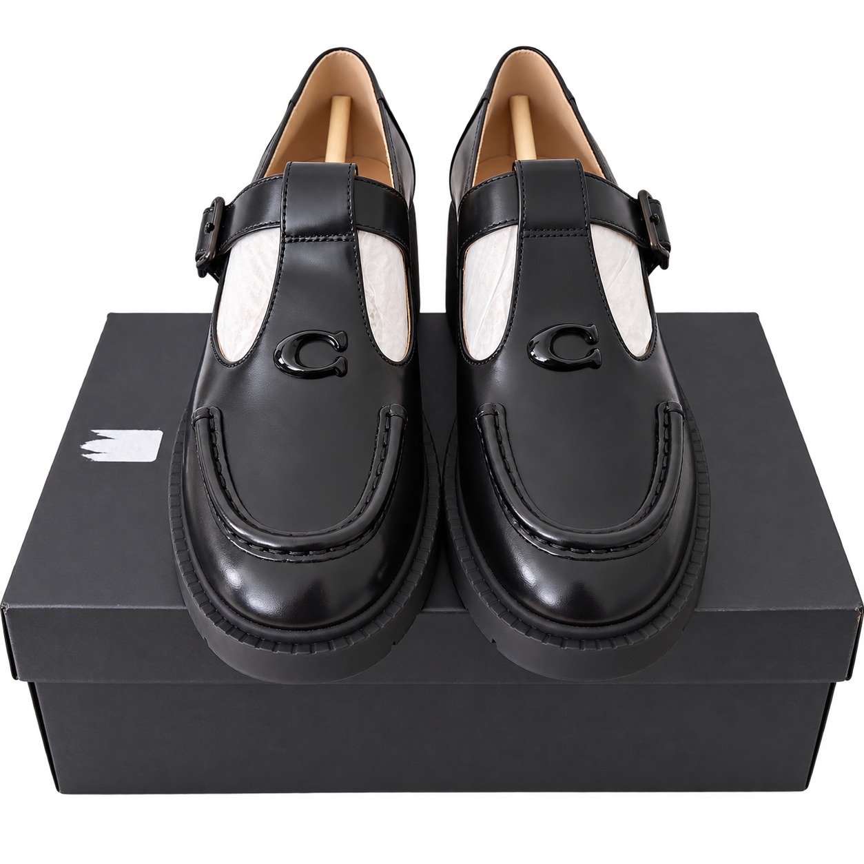 Coach Liv Leather Mary Janes — Black, UK 7