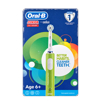 Oral-B Junior Rechargeable Electric Toothbrush — Green, Ages 6+