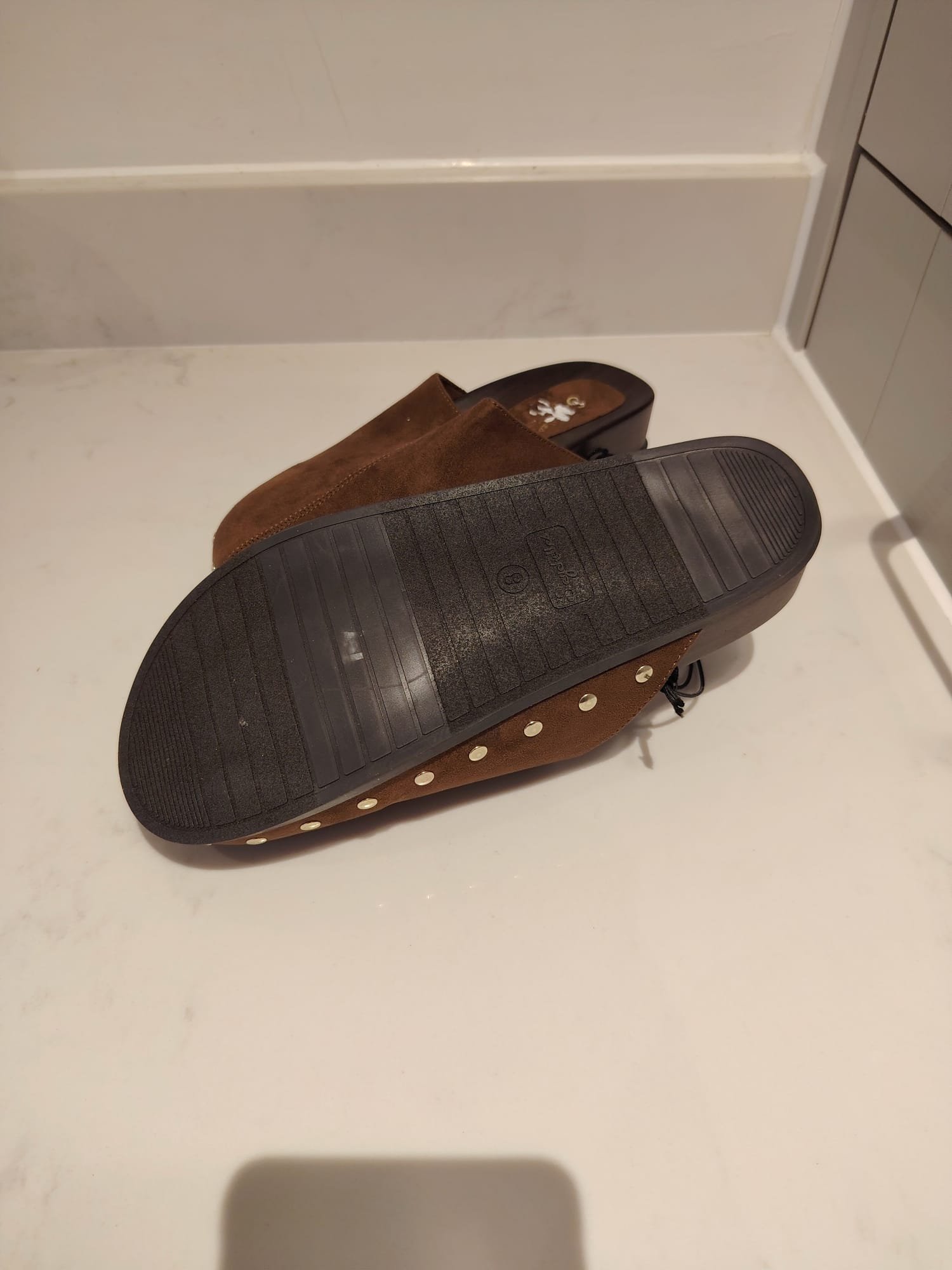 Seychelles Studded Clogs — Brown, Size 8 — original product photograph 2