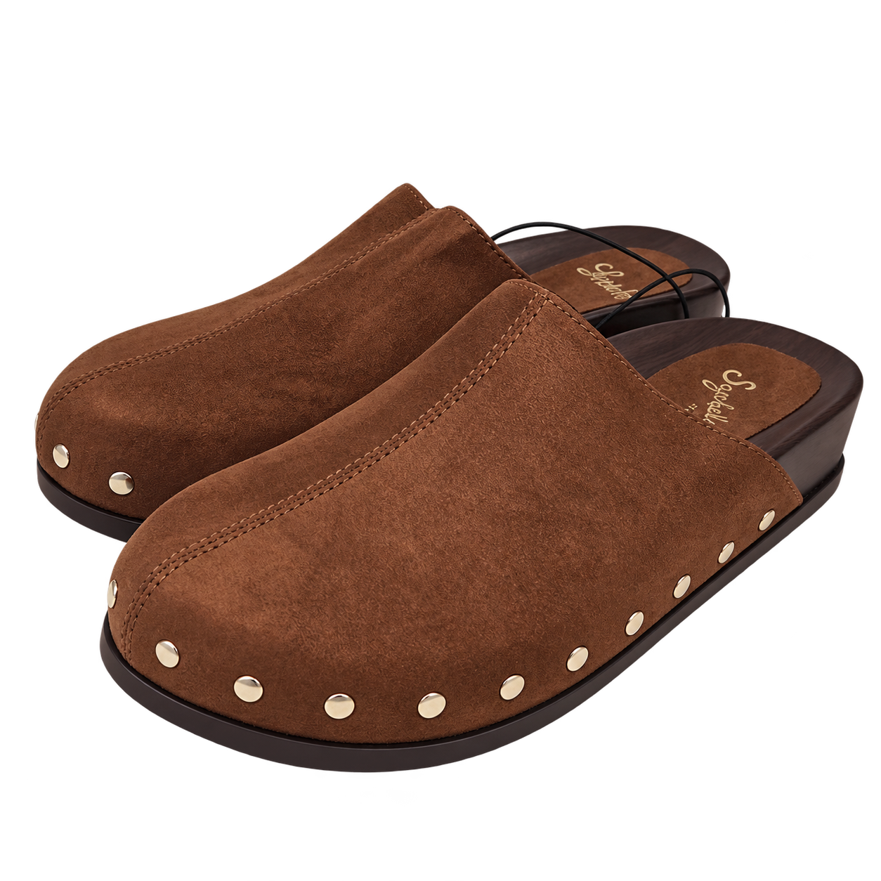 Seychelles Studded Clogs — Brown, Size 8