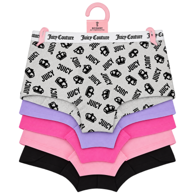 Juicy Couture five-pack boyshorts upright