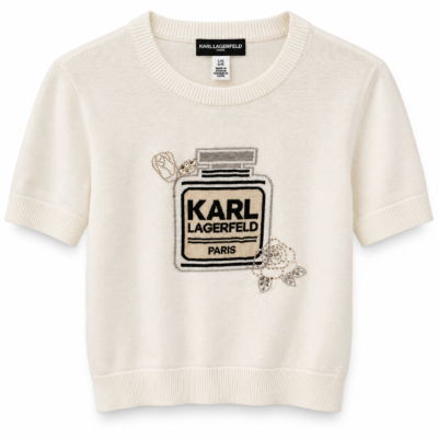 Karl Lagerfeld Embellished Knit Top